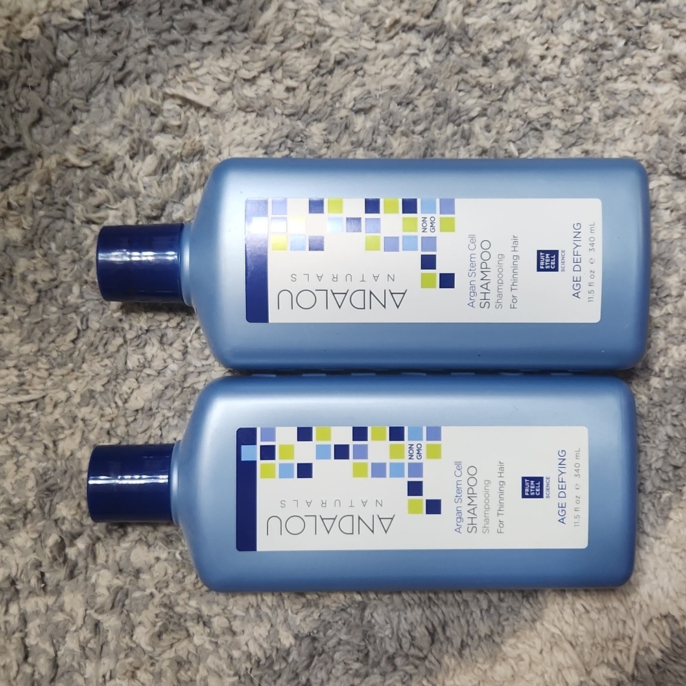 Andalou Naturals Age Defying Argan Stem Cells Shampoo 11.5 fl oz.Pack of 2